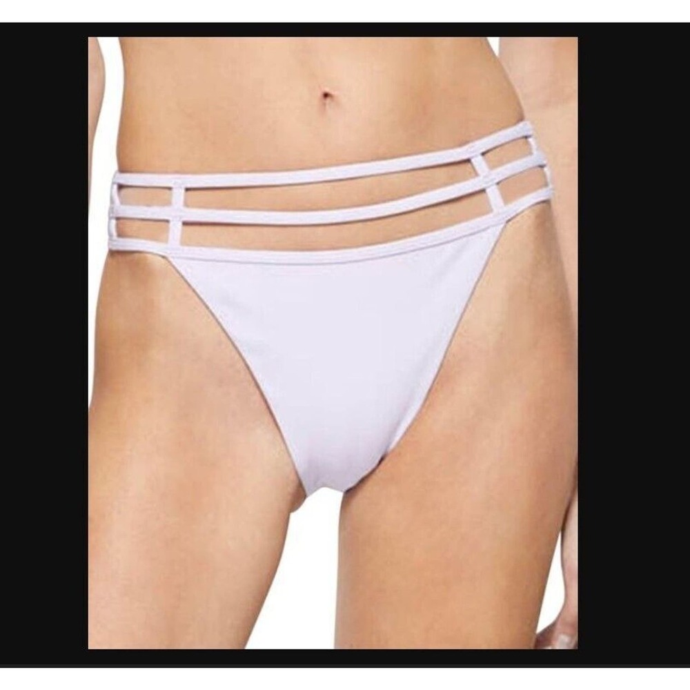 Jonathan Simkhai Bikini Bottom Small Purple Lilac Strappy High Waist